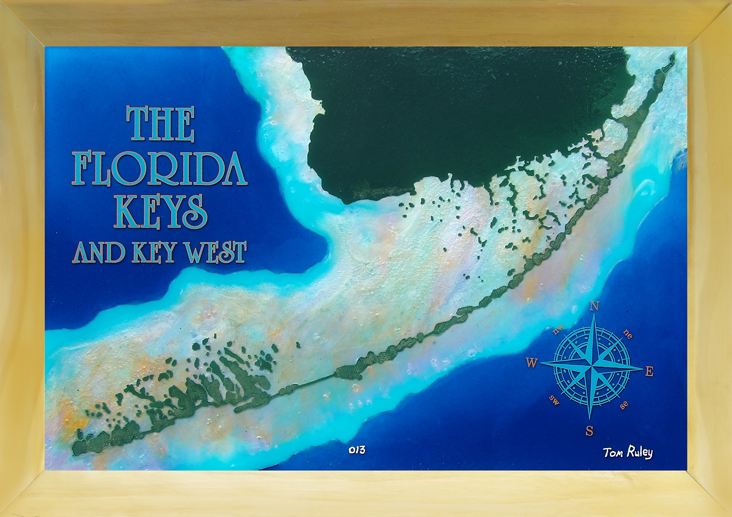 3-D Framed Screenprinted and Epoxy Resin Art of The Florida Keys and Key West