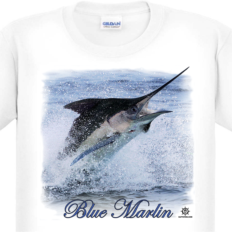 3092 – Capt'n Tom's Artworks Saltwater Fishing T-Shirt – Blue Marlin