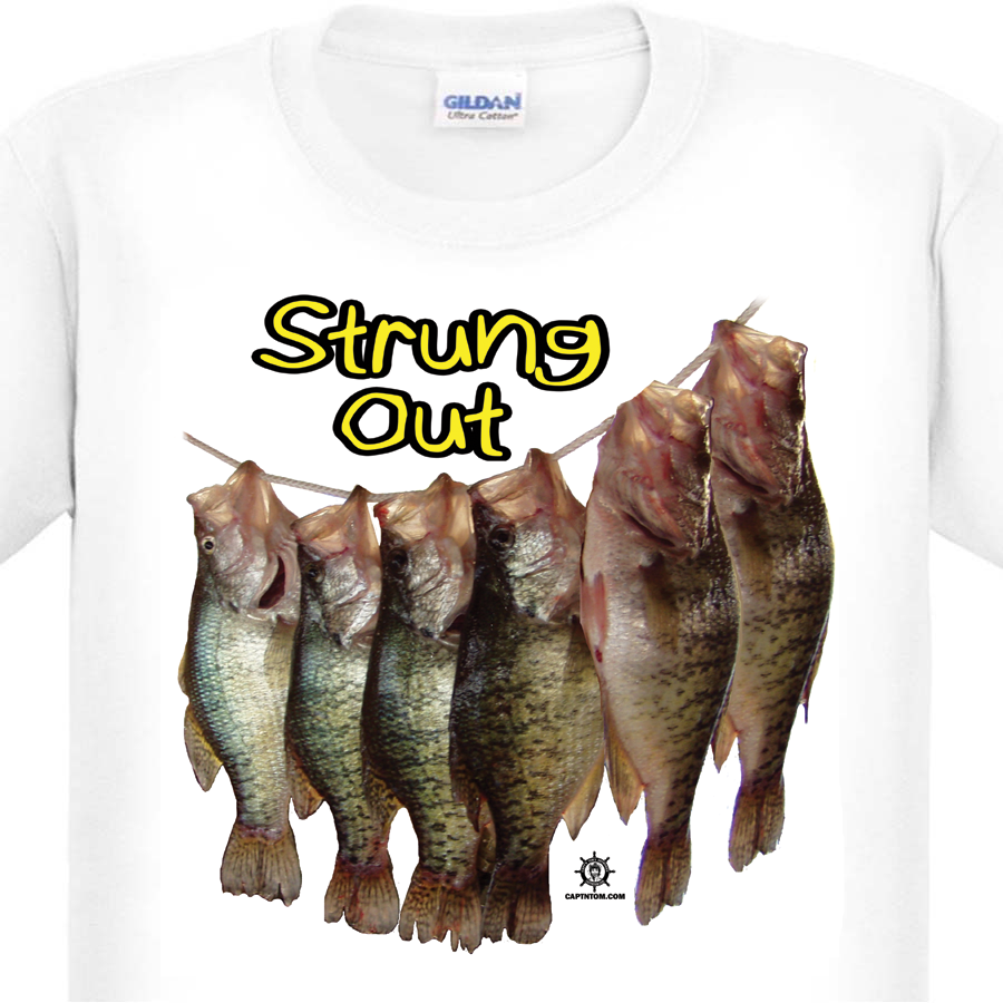 3101 – Funny Crappie Fishing T Shirt – Strung Out