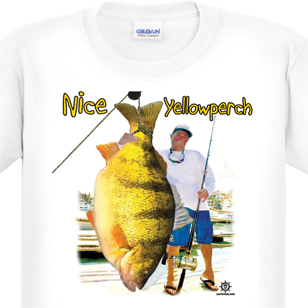 Funny Yellow Perch Fishing T-Shirt