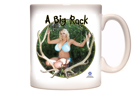 sexy woman hunting coffee mug
