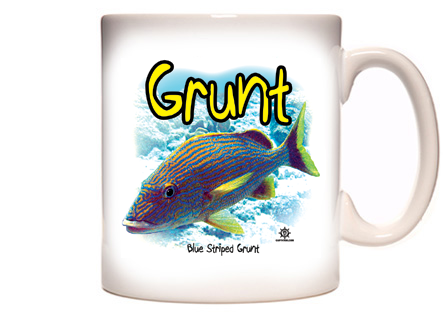 Blue Striped Grunt Fishing Coffee Mug