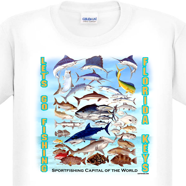 Let's Go Fishing Florida Keys T-Shirt