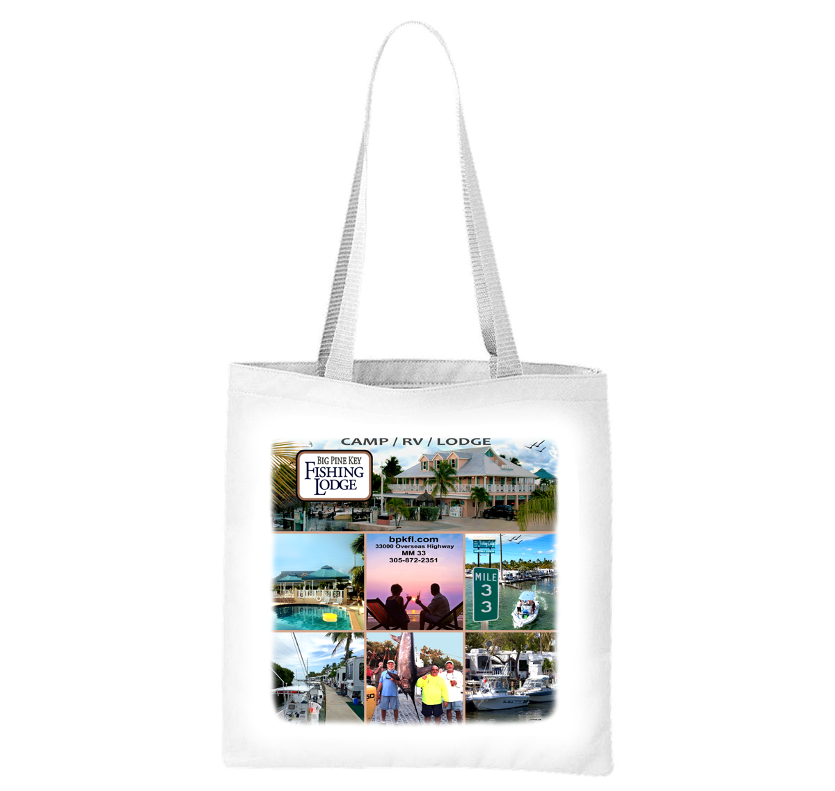 Big Pine Key Fishing Lodge - Design 1 - Liberty Bag