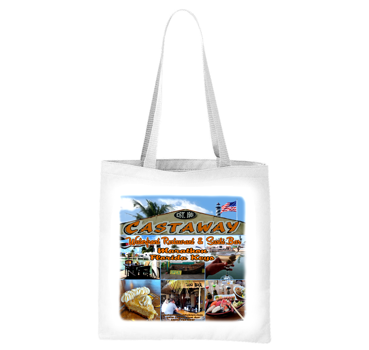 Castaway Waterfront Restaurant & Sushi Bar Liberty Bag