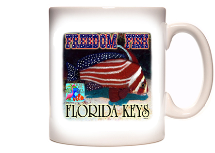 Randy’s Florida Keys Gift Company Freedom Fish Coffee Mug