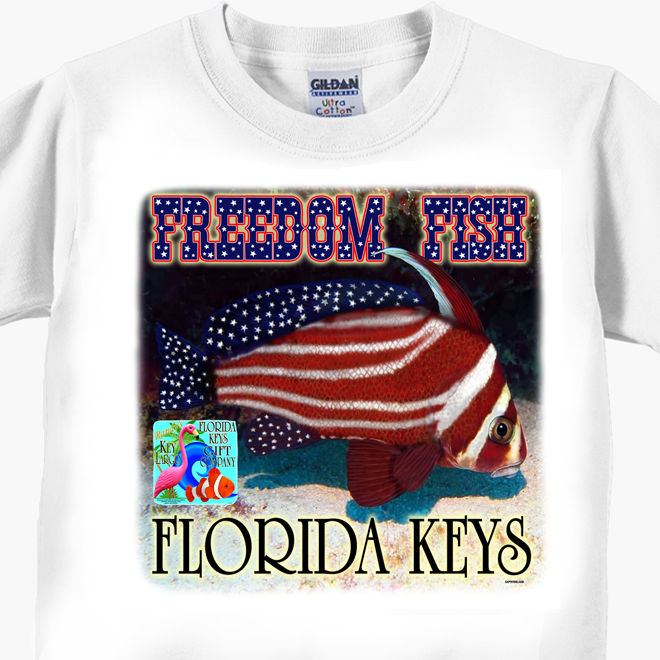 Randy’s Florida Keys Gift Company Freedom Fish T-Shirts