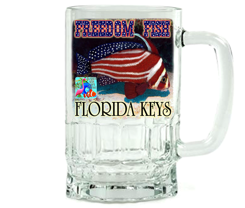Randy’s Florida Keys Gift Company Freedom Fish Beer Mug