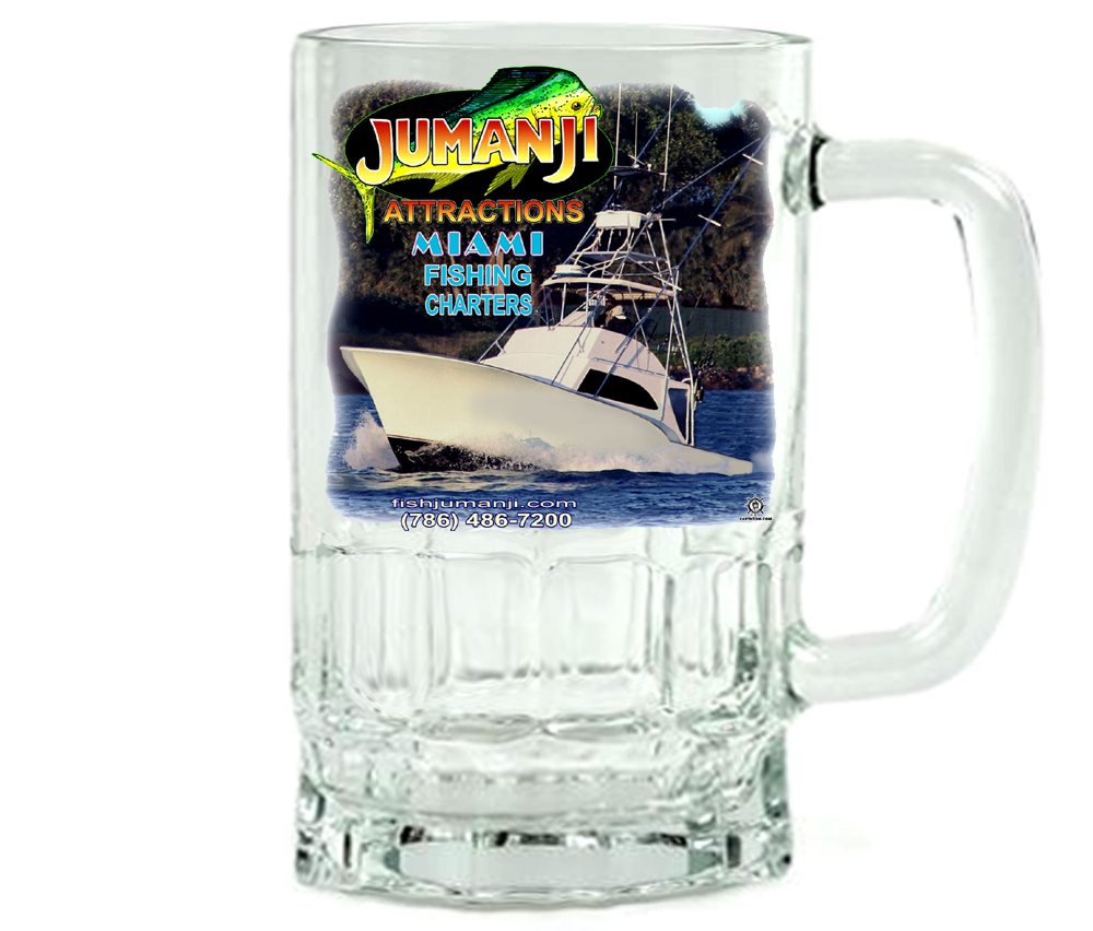 Jumanji Adventures Miami Fishing Charters Beer Mug
