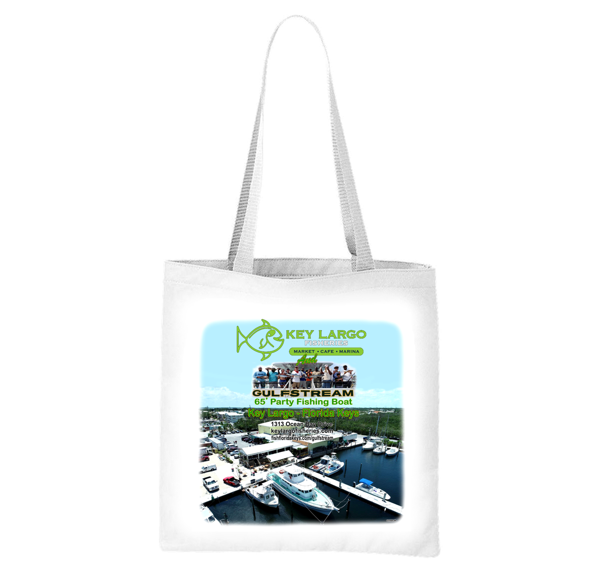 Key Largo Fisheries And Gulfstream Party Fishing Boat Liberty Bag