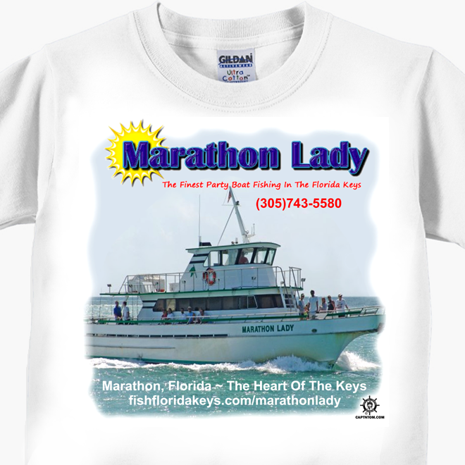 Marathon Lady Party Boat T-Shirt