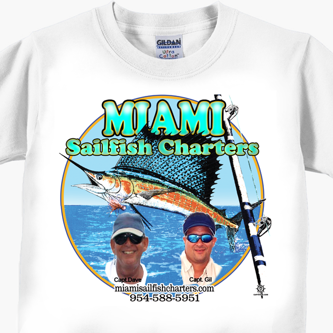 Miami Sailfish Charters T-Shirts