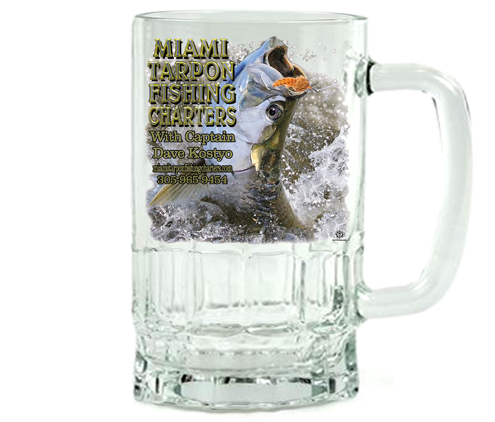 Miami Tarpon Fishing Charters Beer Mug