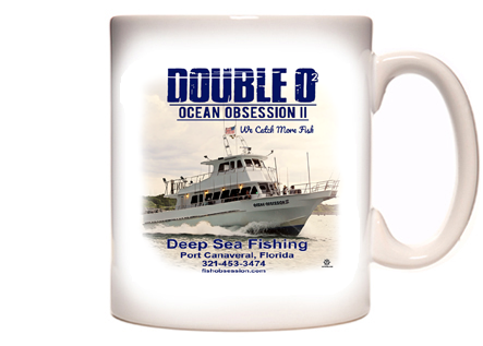 Ocean Obsession Party Fishing Boat Coffee Mug