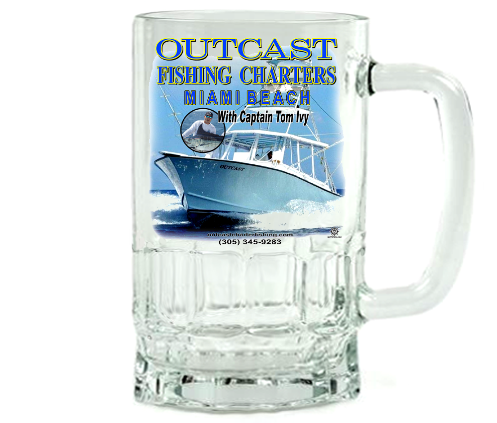 Outcast Fishing Charters Beer Mug