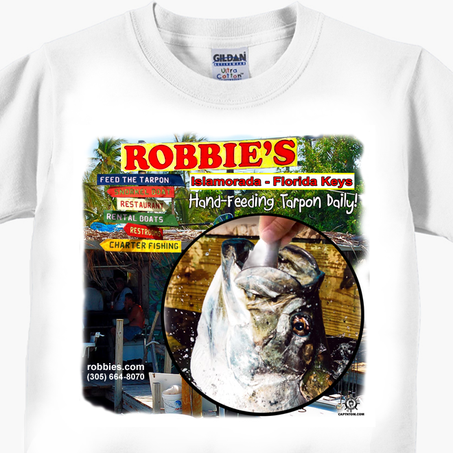 Robbie's of Islamorada Feeding Tarpon T-Shirt