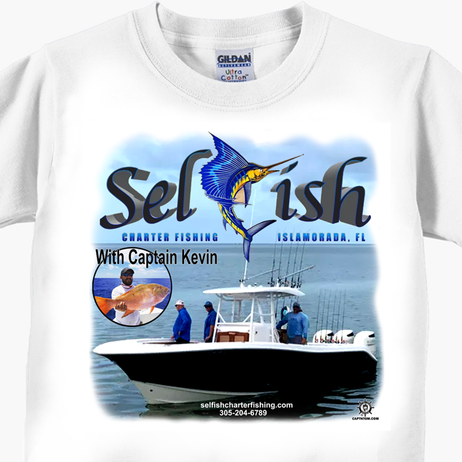 Sel Fish Charter Fishing T-Shirt