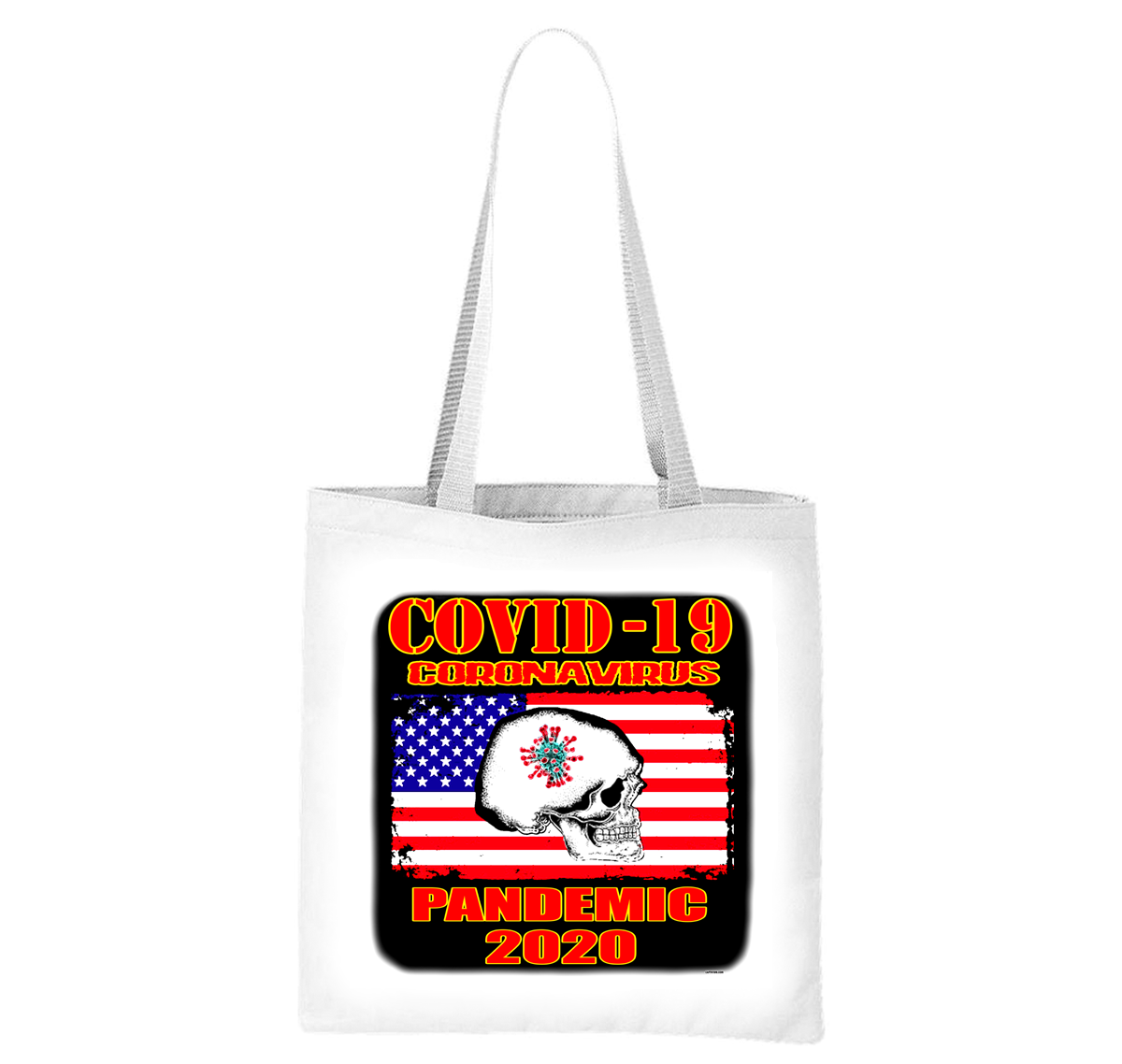 Skull and Flag Coronavirus Covid-19 Liberty Bag