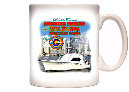 Mark The Shark - Striker-1 - Miami Skyline Coffee Mug