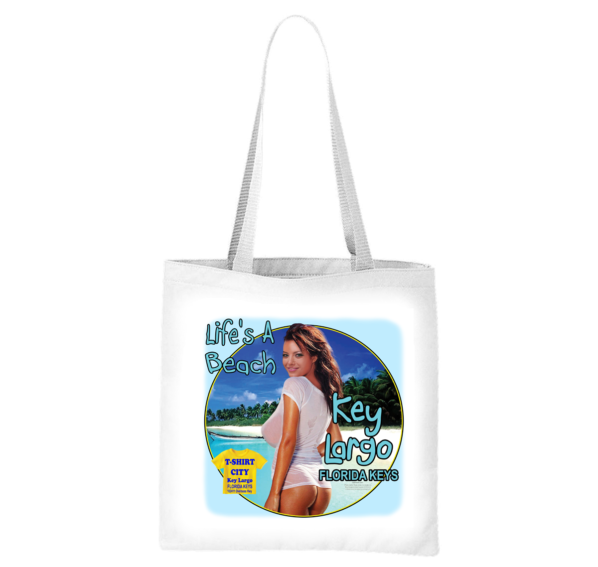 T-Shirt City Life's A Beach Liberty Bag