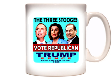 The Three Stooges Shiff Pelosi Nadler Coffee Mug