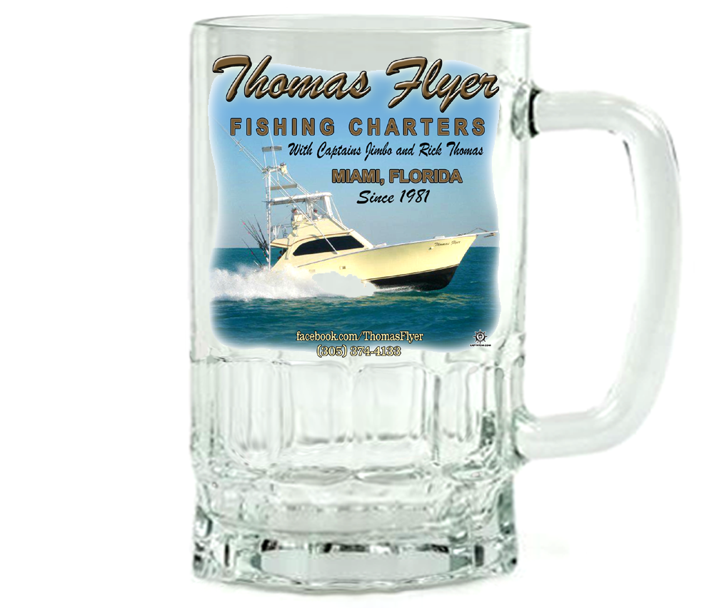 Thomas Flyer Fishing Charters Beer Mug