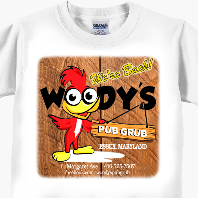 Woody's Pub Grub - We're Back T-Shirts